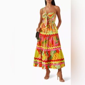FARM Rio Multicolor Tropical Midi Dress